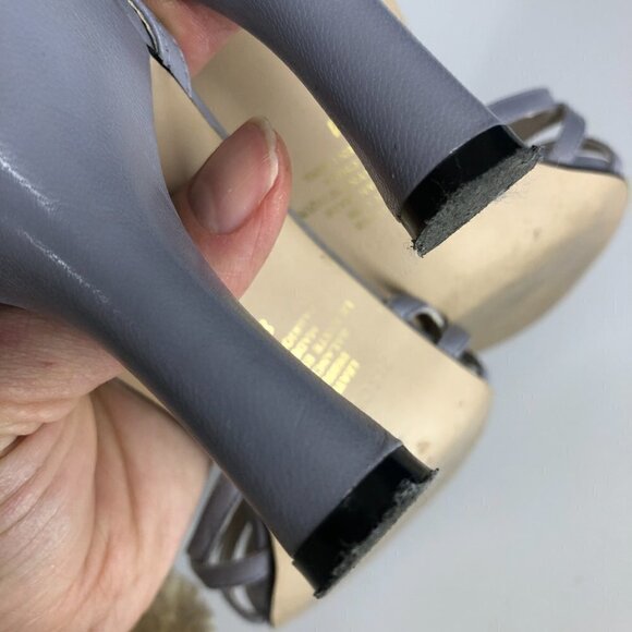 Bisou Bisou Lilac Embellished Diamond Multi-Strap Open Toe 3"‎ Sandal Heels Sz 8 - Picture 11 of 16